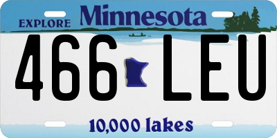 MN license plate 466LEU