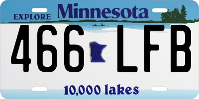 MN license plate 466LFB