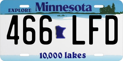 MN license plate 466LFD