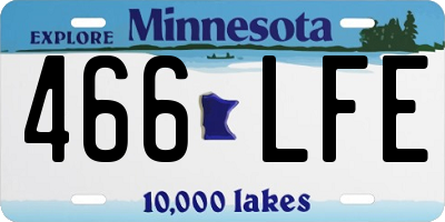 MN license plate 466LFE