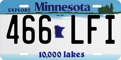 MN license plate 466LFI