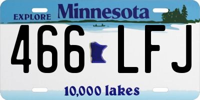 MN license plate 466LFJ