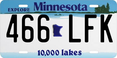 MN license plate 466LFK