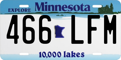MN license plate 466LFM