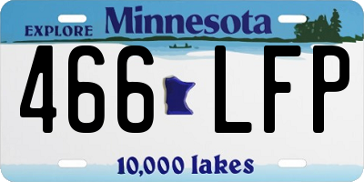 MN license plate 466LFP