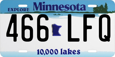 MN license plate 466LFQ