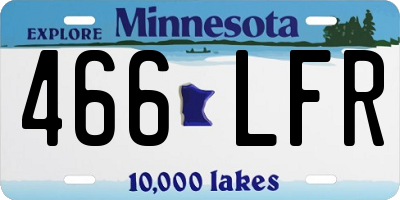 MN license plate 466LFR