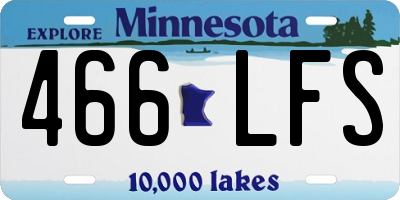 MN license plate 466LFS