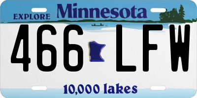MN license plate 466LFW
