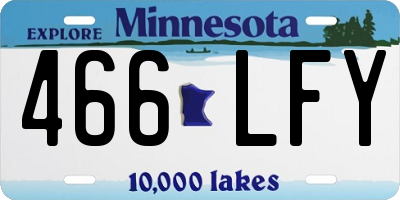 MN license plate 466LFY