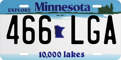 MN license plate 466LGA