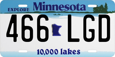 MN license plate 466LGD