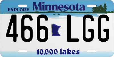 MN license plate 466LGG