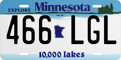 MN license plate 466LGL