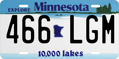 MN license plate 466LGM