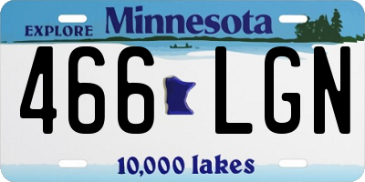 MN license plate 466LGN