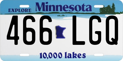 MN license plate 466LGQ