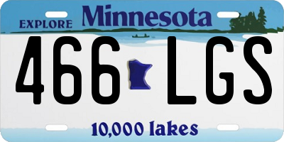 MN license plate 466LGS