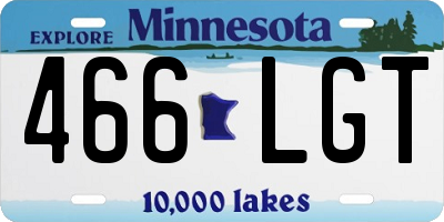 MN license plate 466LGT