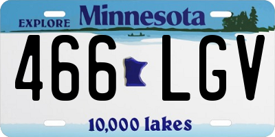MN license plate 466LGV