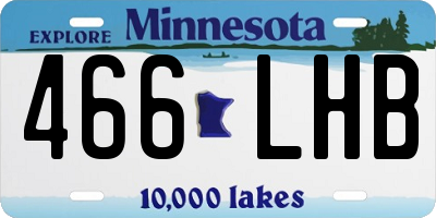 MN license plate 466LHB