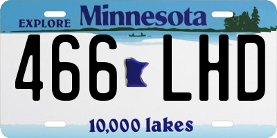 MN license plate 466LHD
