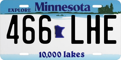 MN license plate 466LHE