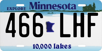 MN license plate 466LHF