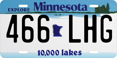MN license plate 466LHG