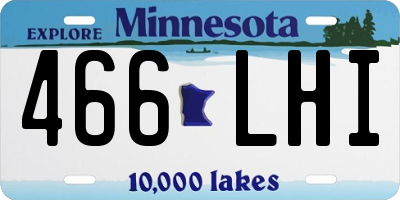 MN license plate 466LHI