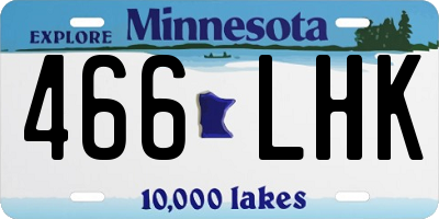 MN license plate 466LHK