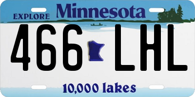 MN license plate 466LHL