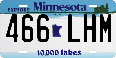 MN license plate 466LHM