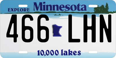 MN license plate 466LHN