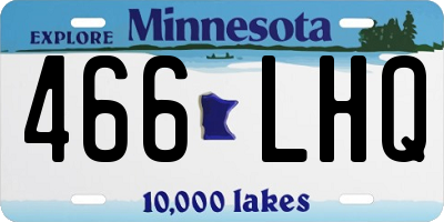 MN license plate 466LHQ