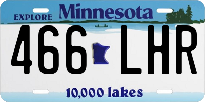 MN license plate 466LHR