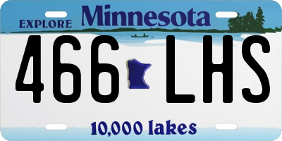 MN license plate 466LHS