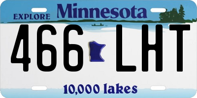 MN license plate 466LHT
