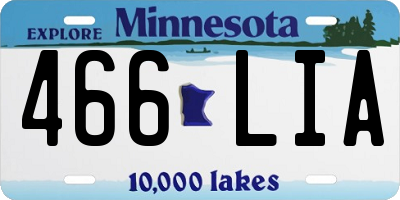 MN license plate 466LIA