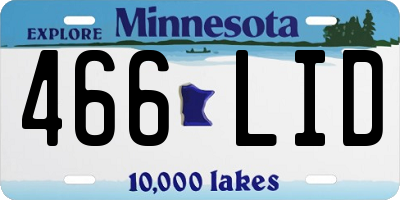 MN license plate 466LID