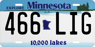 MN license plate 466LIG