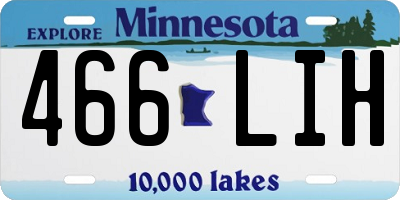 MN license plate 466LIH