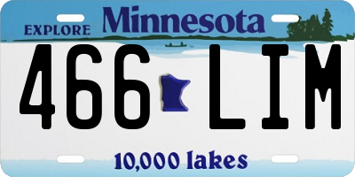MN license plate 466LIM