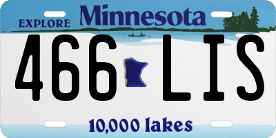 MN license plate 466LIS