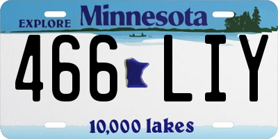 MN license plate 466LIY