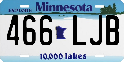 MN license plate 466LJB