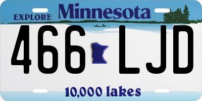 MN license plate 466LJD