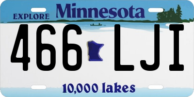 MN license plate 466LJI