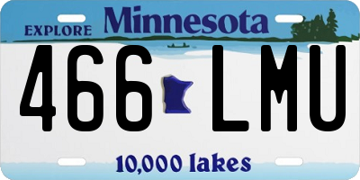 MN license plate 466LMU