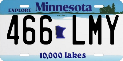 MN license plate 466LMY